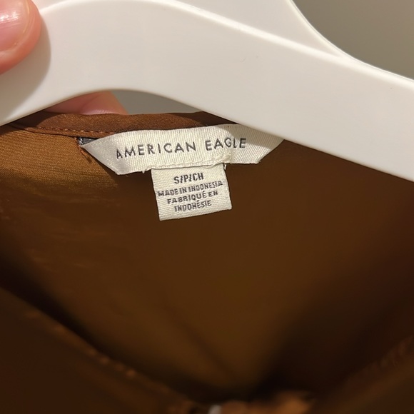 American Eagle Satin Brown Front Tie - Picture 4 of 4